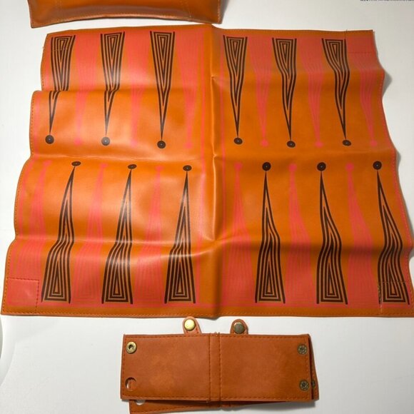 Leather backgammon potable board game Complete - Picture 4 of 7